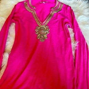 Bright Pink Lilly Pulitzer top XS